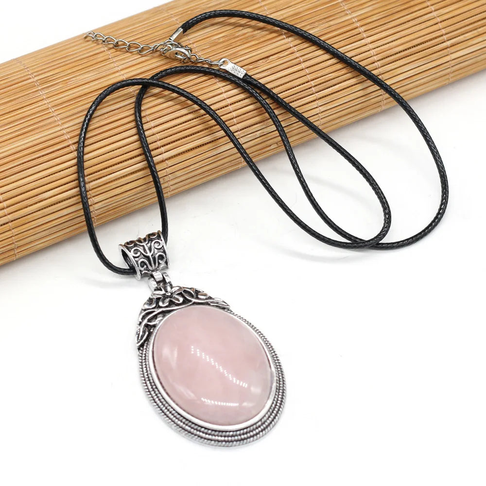 Elevate Your Style with Our Stunning Oval Crystal Opal Necklace - Perfect for Fashion Lovers & Reiki Healing! 💎✨