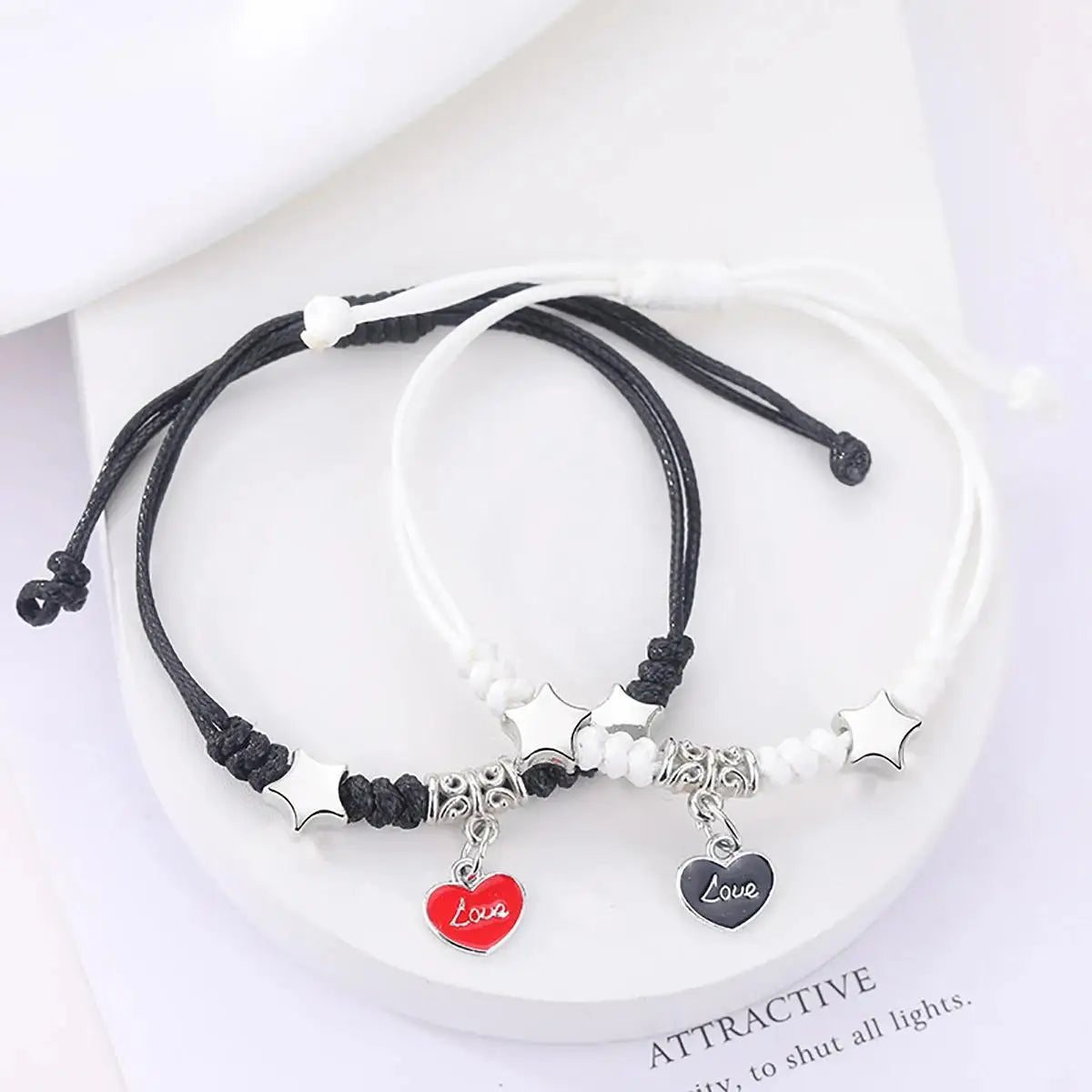 Luminous Star & Moon Couple Bracelets β Matching Friendship Set