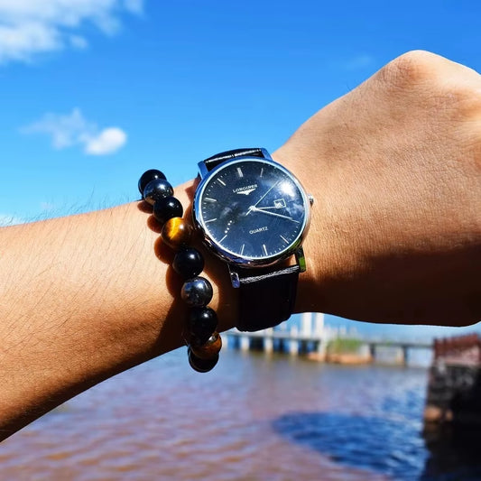 1 Natural Black Obsidian Hematite Tiger Eye Bead Bracelet for Men Magnetic Health Protection for Women Soul Jewelry