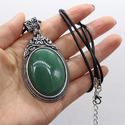 Elevate Your Style with Our Stunning Oval Crystal Opal Necklace - Perfect for Fashion Lovers &amp; Reiki Healing! 💎✨ 