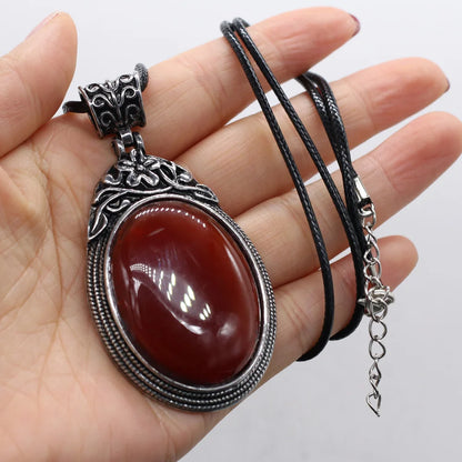 Elevate Your Style with Our Stunning Oval Crystal Opal Necklace - Perfect for Fashion Lovers &amp; Reiki Healing! 💎✨ 