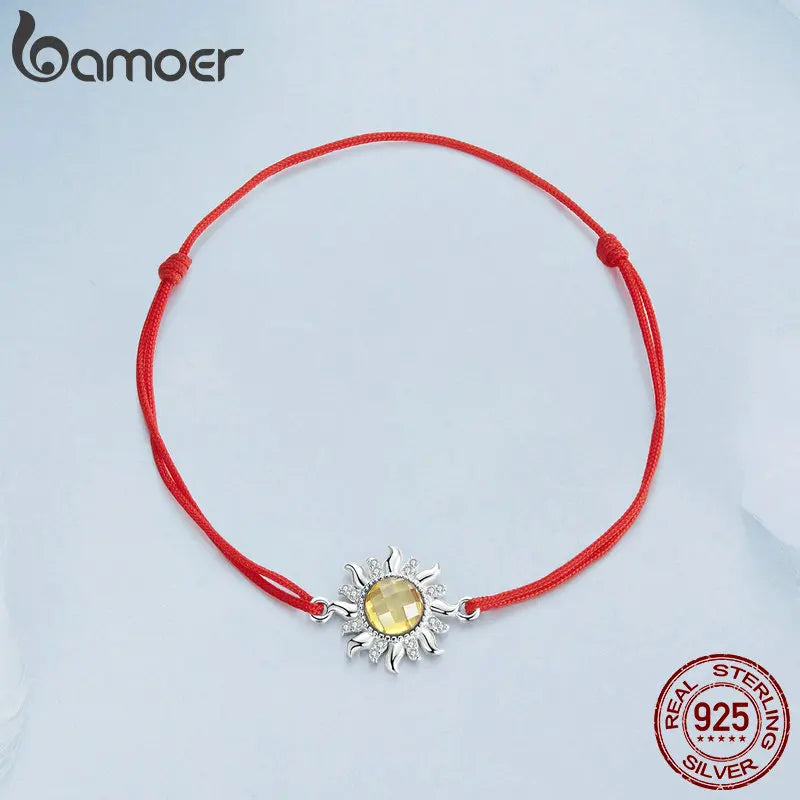 Sun and Moon Bracelet 925 Sterling Silver Moon Star Cresent Couples Bracelets for Women Girls Jewelry Gifts