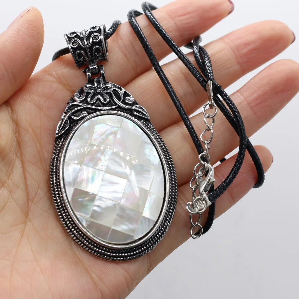 Elevate Your Style with Our Stunning Oval Crystal Opal Necklace - Perfect for Fashion Lovers &amp; Reiki Healing! 💎✨ 